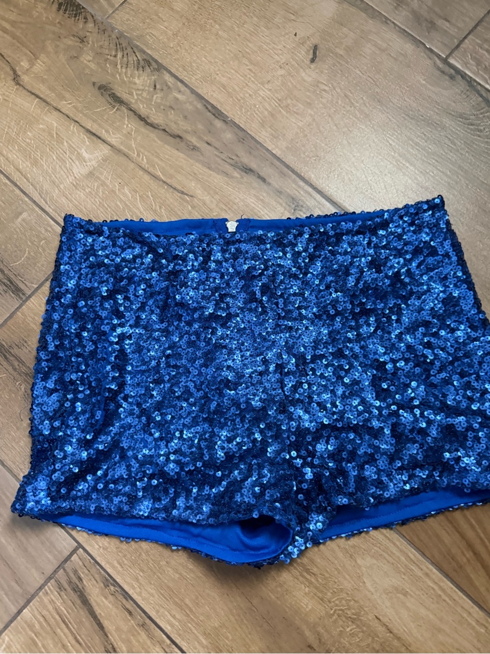 Charlotte Russe Royal Blue Sequin Bike Shorts